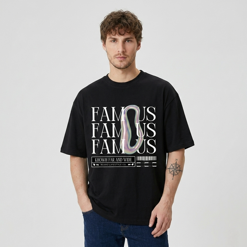 FAMOUS Graphic Oversized T-Shirt