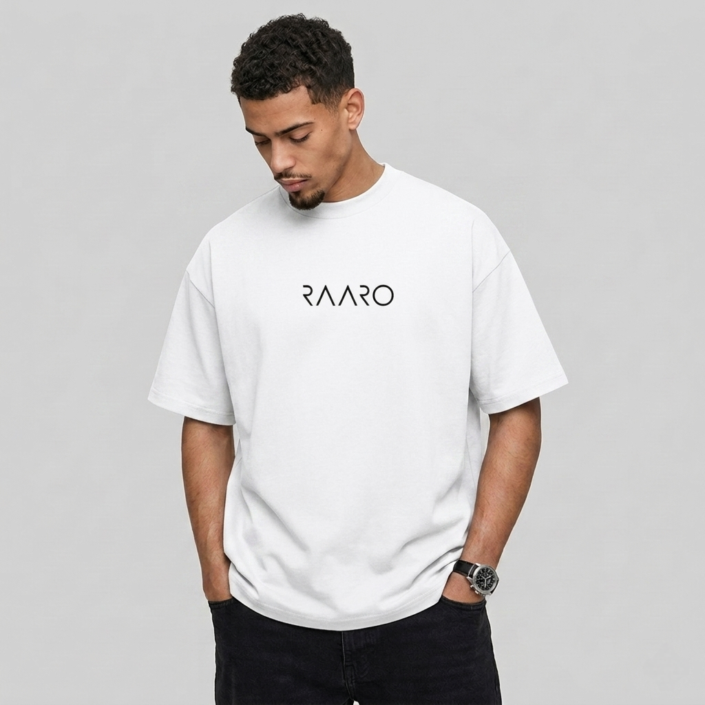 RAARO Minimalist Oversized T-Shirt (White)