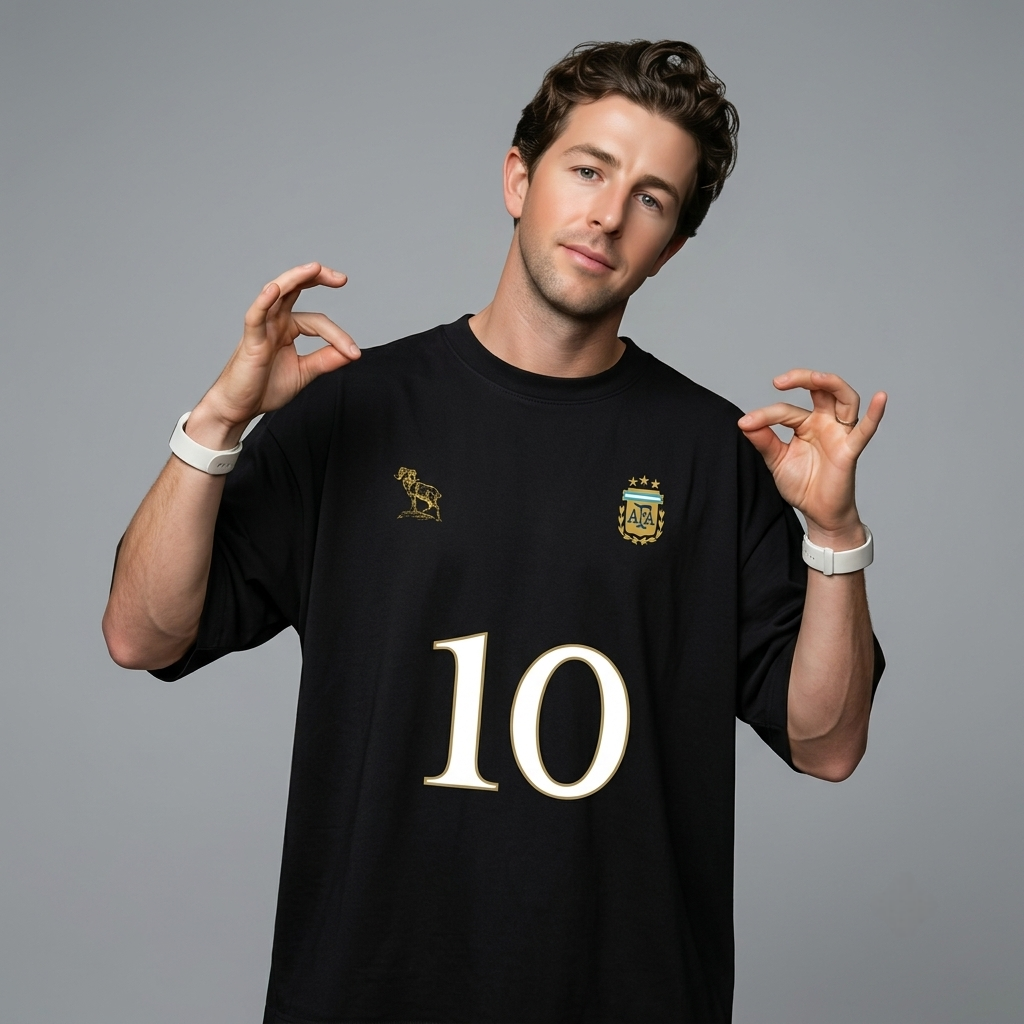 Lionel Messi Legacy Tribute No. 10 Premium Oversized T-Shirt