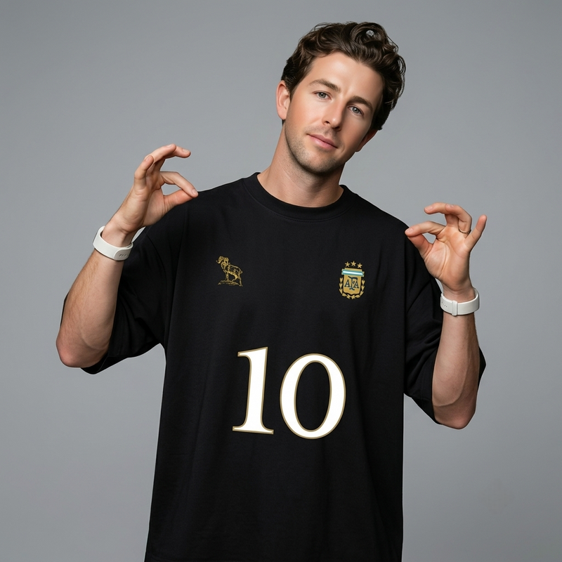 Lionel Messi Legacy Tribute No. 10 Premium Oversized T-Shirt