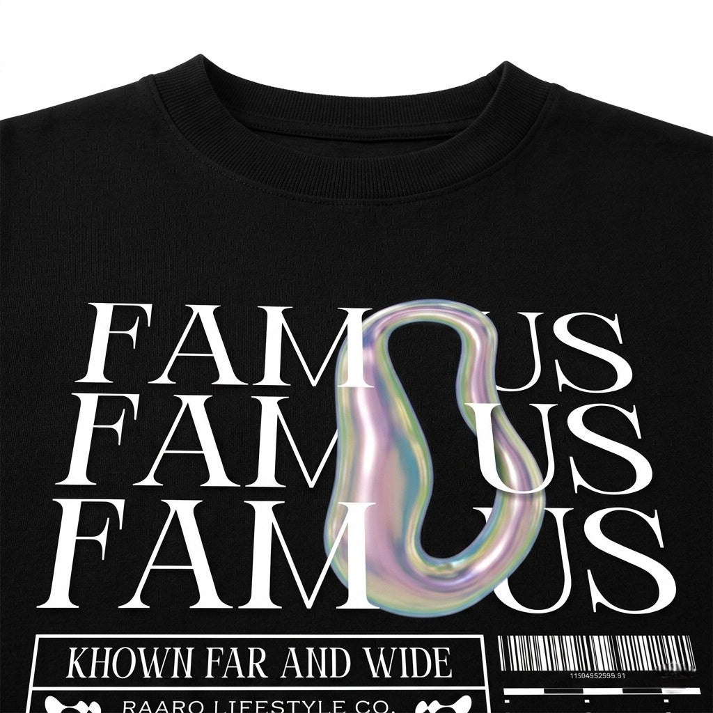 FAMOUS Graphic Oversized T-Shirt