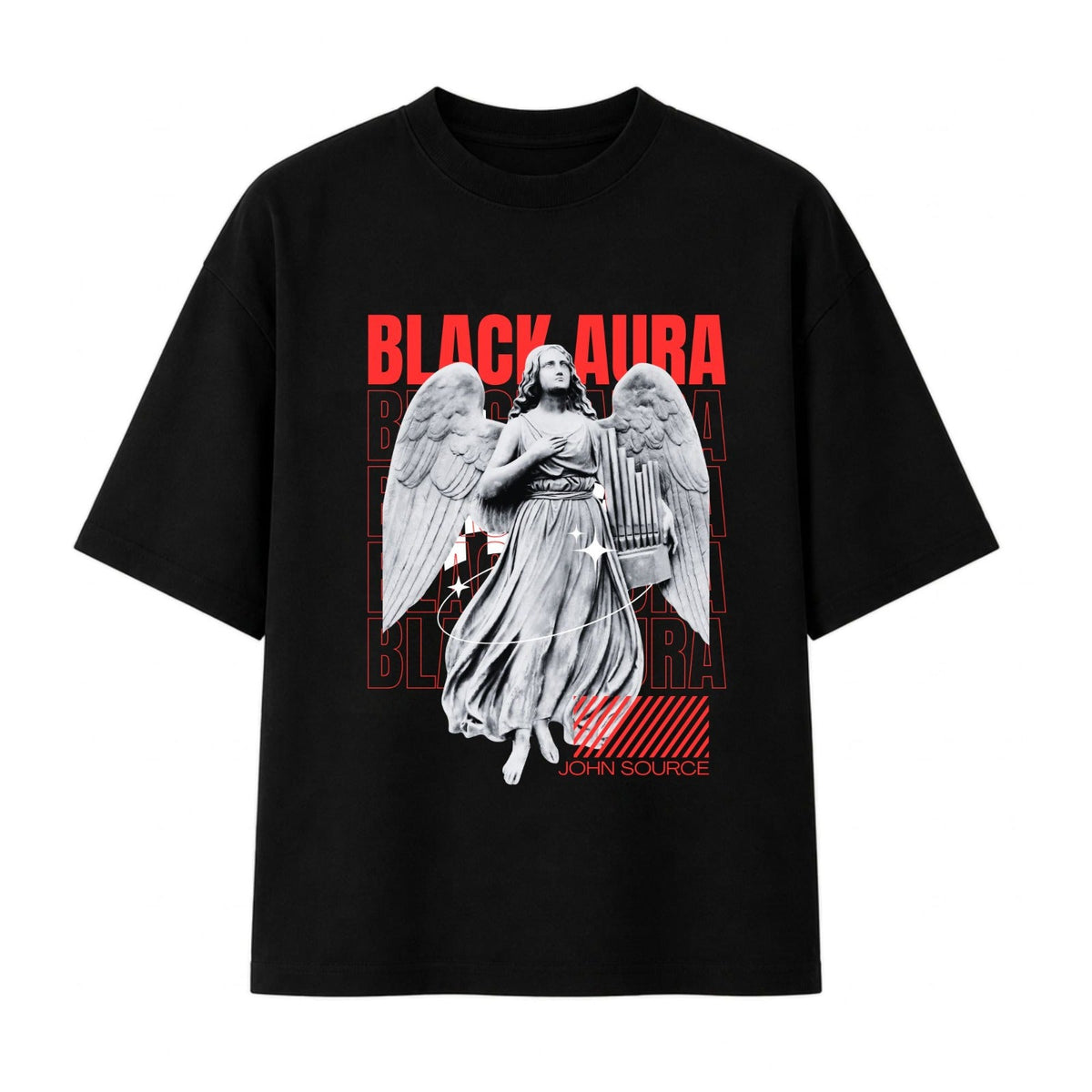 Black Aura Oversized T-Shirt
